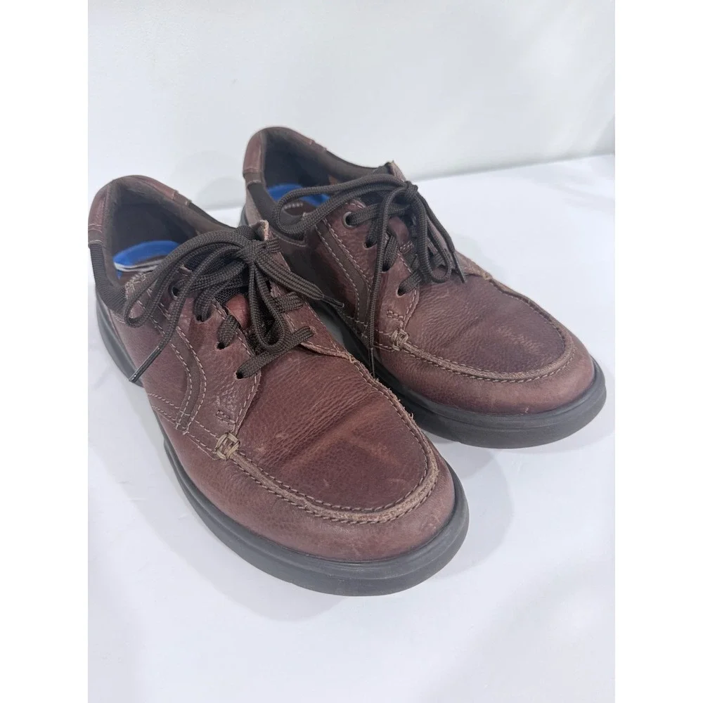 Clarks Collection Mens 10 M Brown Leather Lace Up Extreme Comfort Shoes261543647